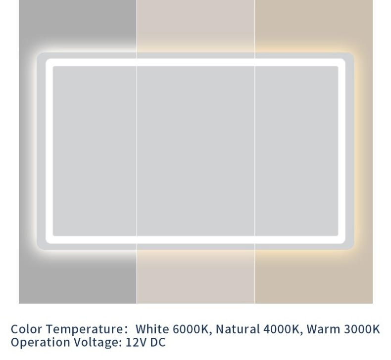 Hotel LED Smart Mirror, High Quality Waterproof LED Bathroom Mirror Vm1007