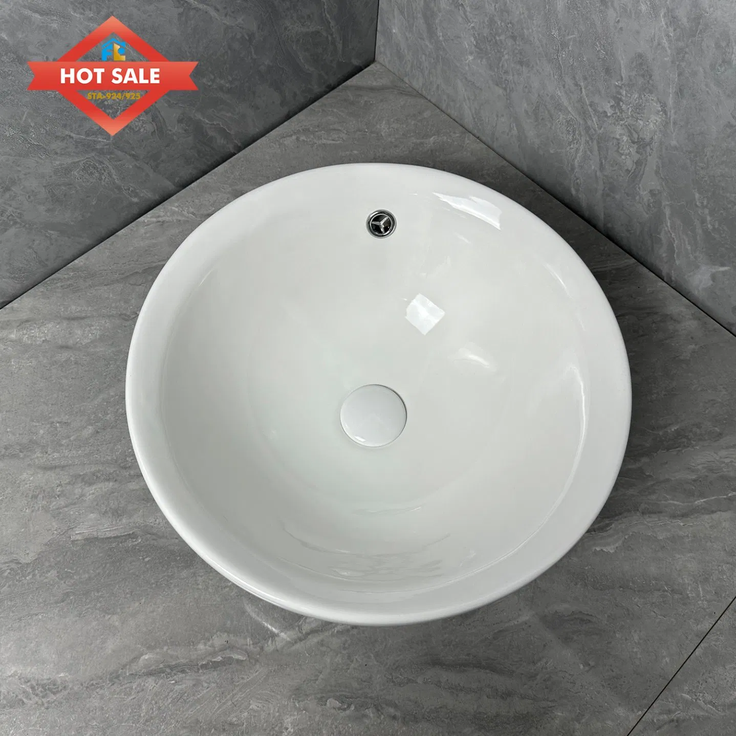 Washroom Countertop Art Basin Ceramic White Marble Oval Lavabo Hand Wash Basin Bathroom Vessel Sink