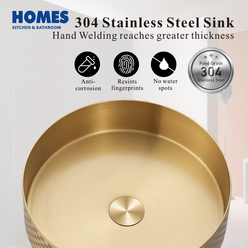 Undermount Bathroom Sink Stainless Steel Basin Wash Basin