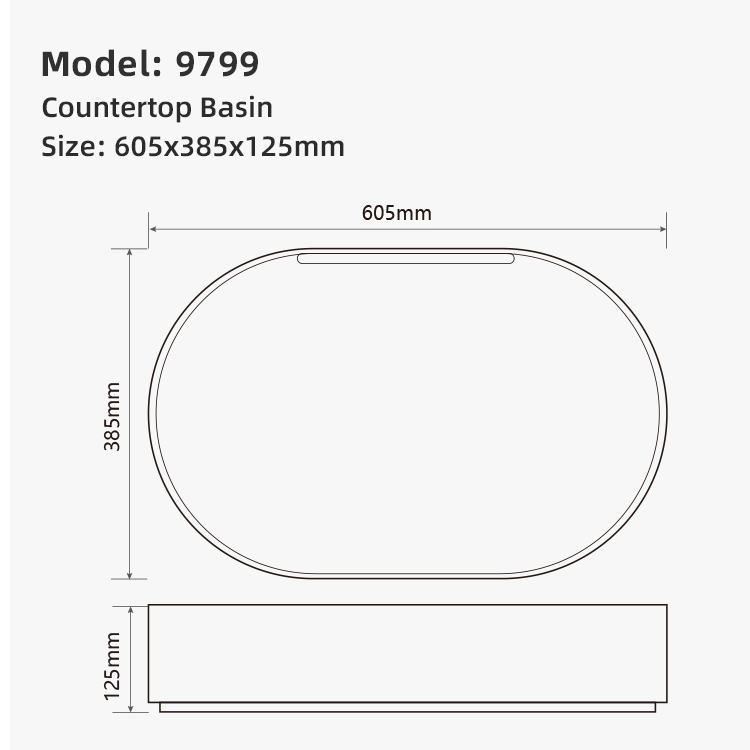 Oval Porcelain Vessel Sink Art Basin Countertop Wash Basin Slim Creamic Bathroom Sink