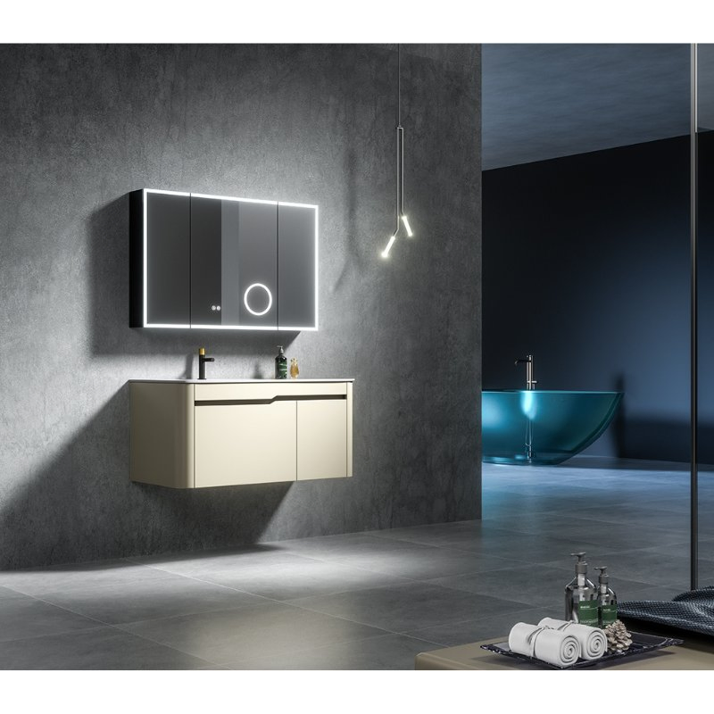 63" Modern Bathroom Vanity with Double Sink-Marble Top &amp; Built-in USB Ports