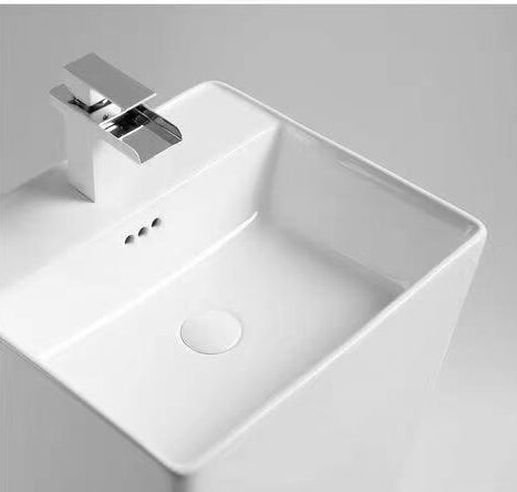 New Modern Sanitary Ware Ceramic Wall Hung Basin Sink for Bathroom Wall Mounted Basin