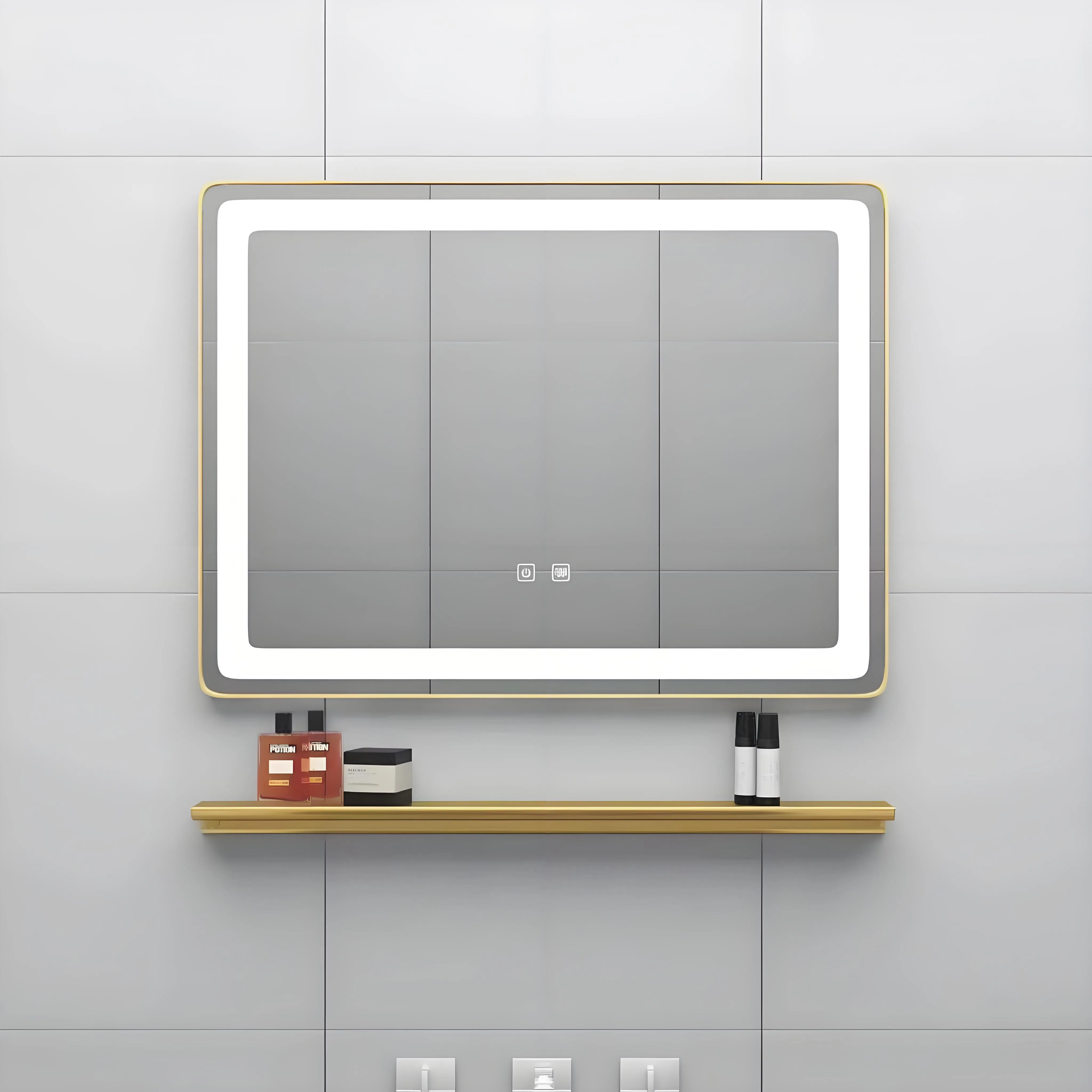 Frameless Bathroom Mirror High-Definition Silver Anti-Fog Wall-Mounted Niche Design Mirror