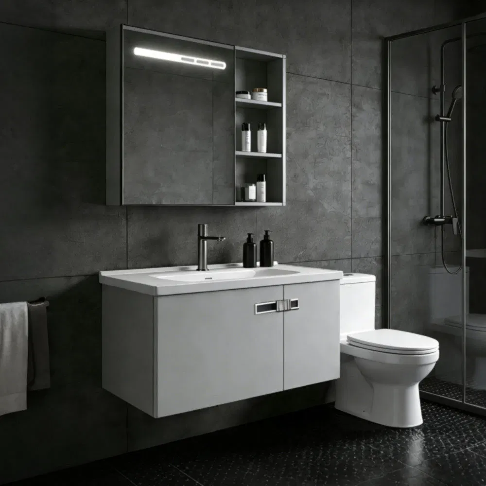 High Space Utilization High Load Bearing Capacity Sk-601 Modern Wall-Mount Bathroom Vanity