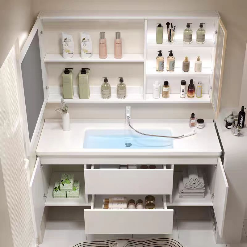 Good Selling Modern Design Euro Style Floating Solid Wood Freestanding Bathroom Vanity