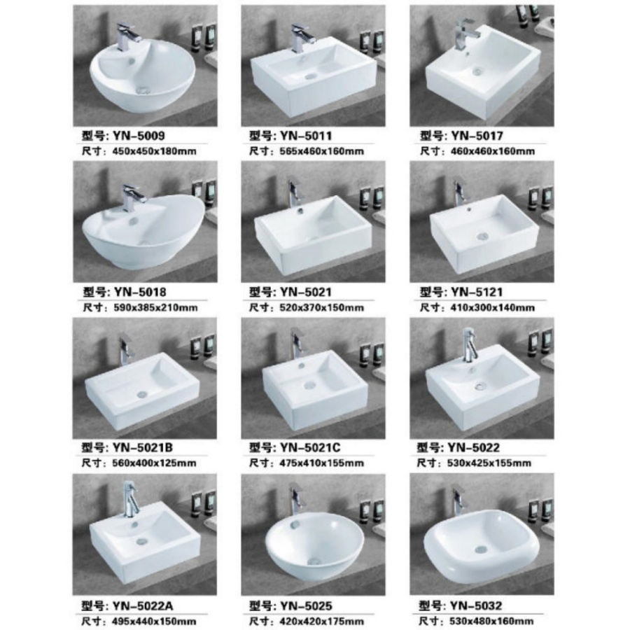 Minimalist Wall Mounted Bathroom Accessories Sanitary Ware Knee-Operated Hand Corner Basin Vessel Sink Station