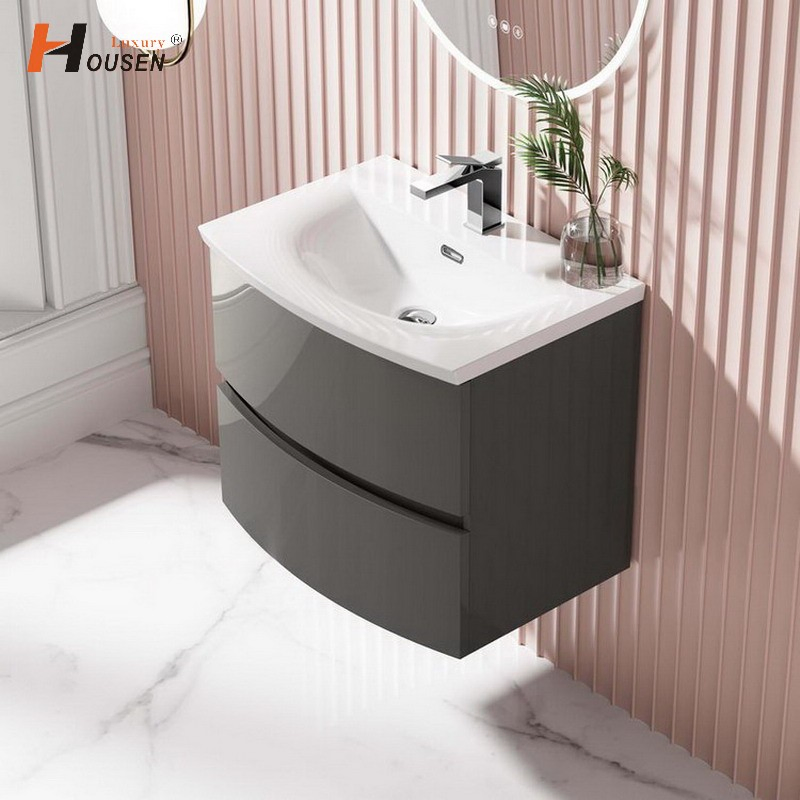 Freestanding Bathroom Vanity with Ceramic Basin and Counter Top