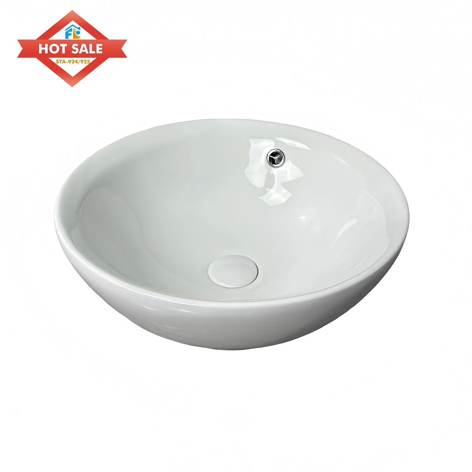 Washroom Countertop Art Basin Ceramic White Marble Oval Lavabo Hand Wash Basin Bathroom Vessel Sink