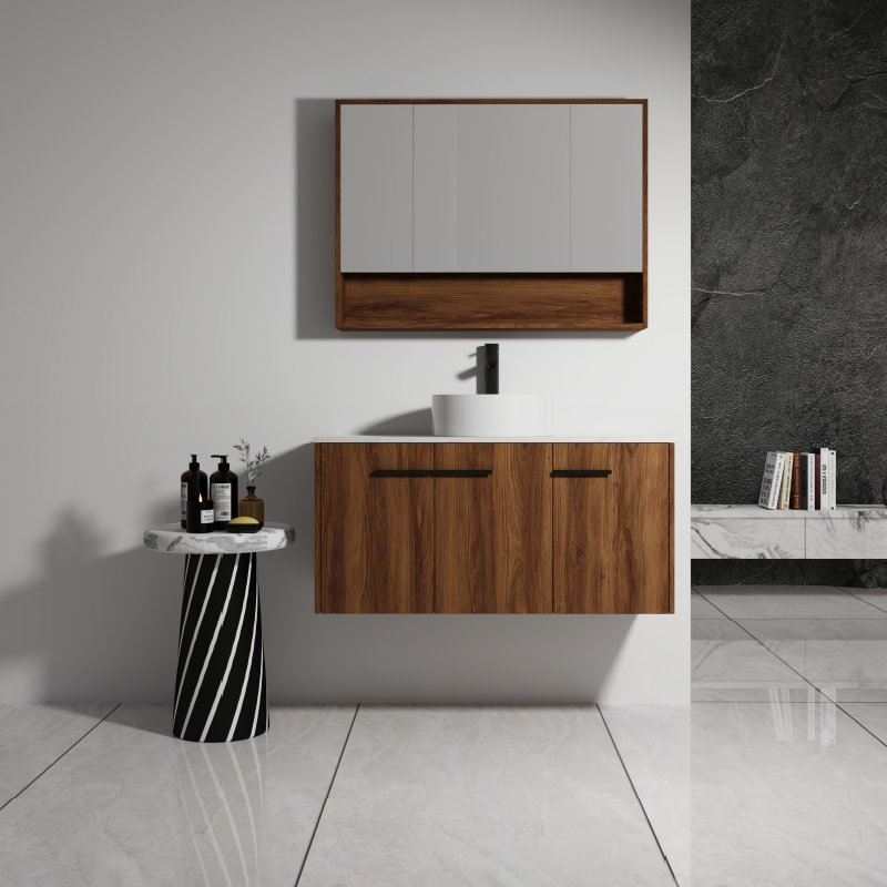 Eco Friendly Solid Wood Freestanding Home Furniture Bathroom Vanity