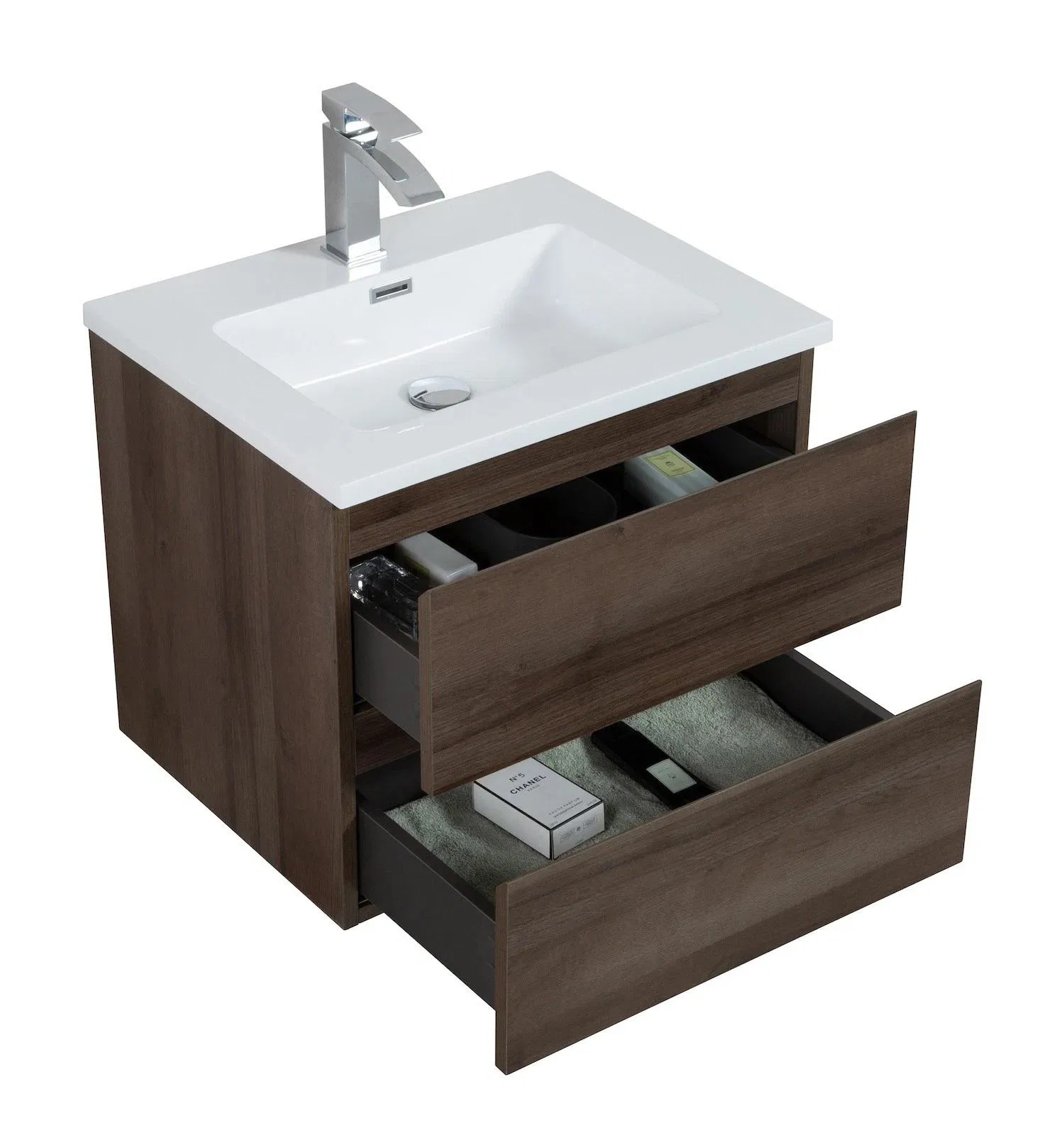 Modern Wall Hung Storage Wood Bathroom Vanity Cabinet