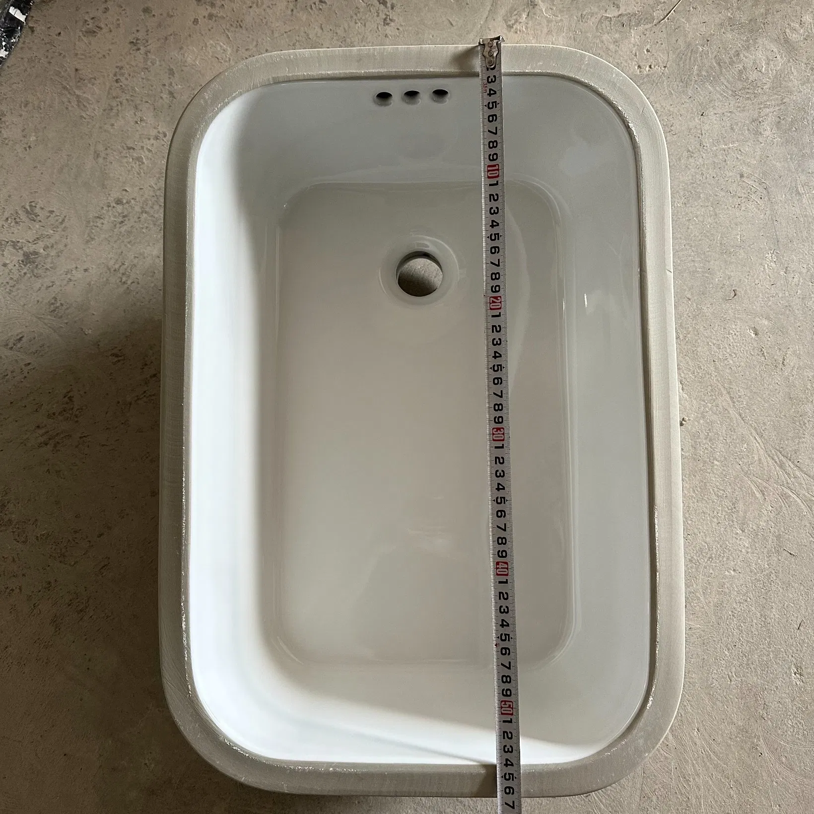 Customizable Undermount Ceramic Bathroom Sink with Side or Center Overflow, 20/21/22/24 Inch