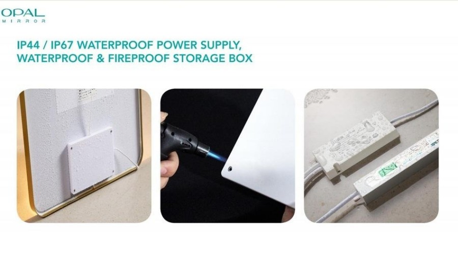 Custom Smart Bathroom Mirror - LED Framed Mirror with Magnification &amp; Digital Clock OEM/ODM Manufacturing