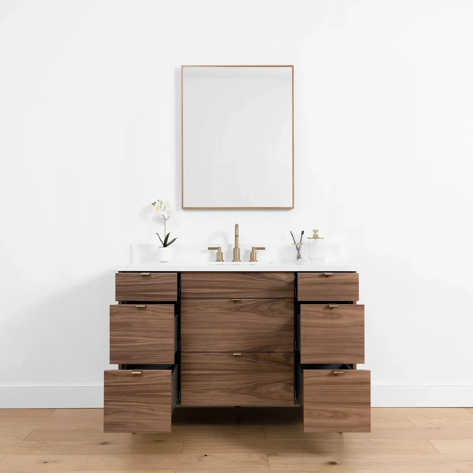 Modern Single Vessel Sink Bathroom Vanities Set Bathroom Vanity