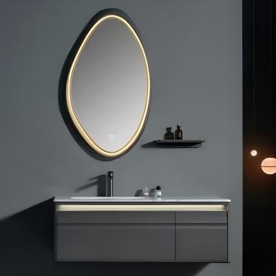Morden Double Smart Mirror Bathroom Vanity with Two Sink for Home