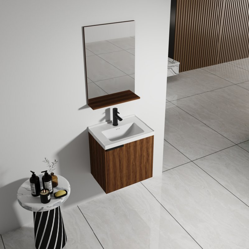 Eco Friendly Solid Wood Freestanding Home Furniture Bathroom Vanity