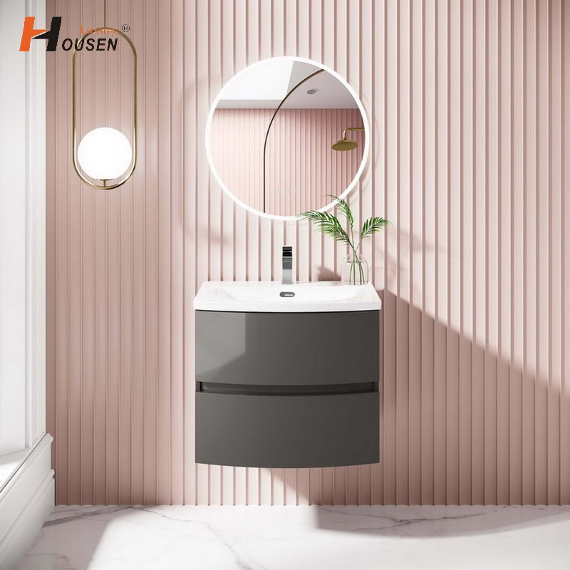 Freestanding Bathroom Vanity with Ceramic Basin and Counter Top