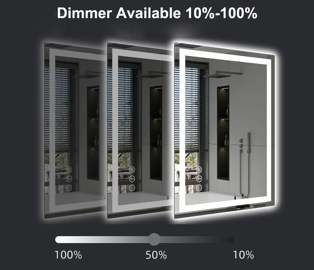 Frameless Lighted Mirror