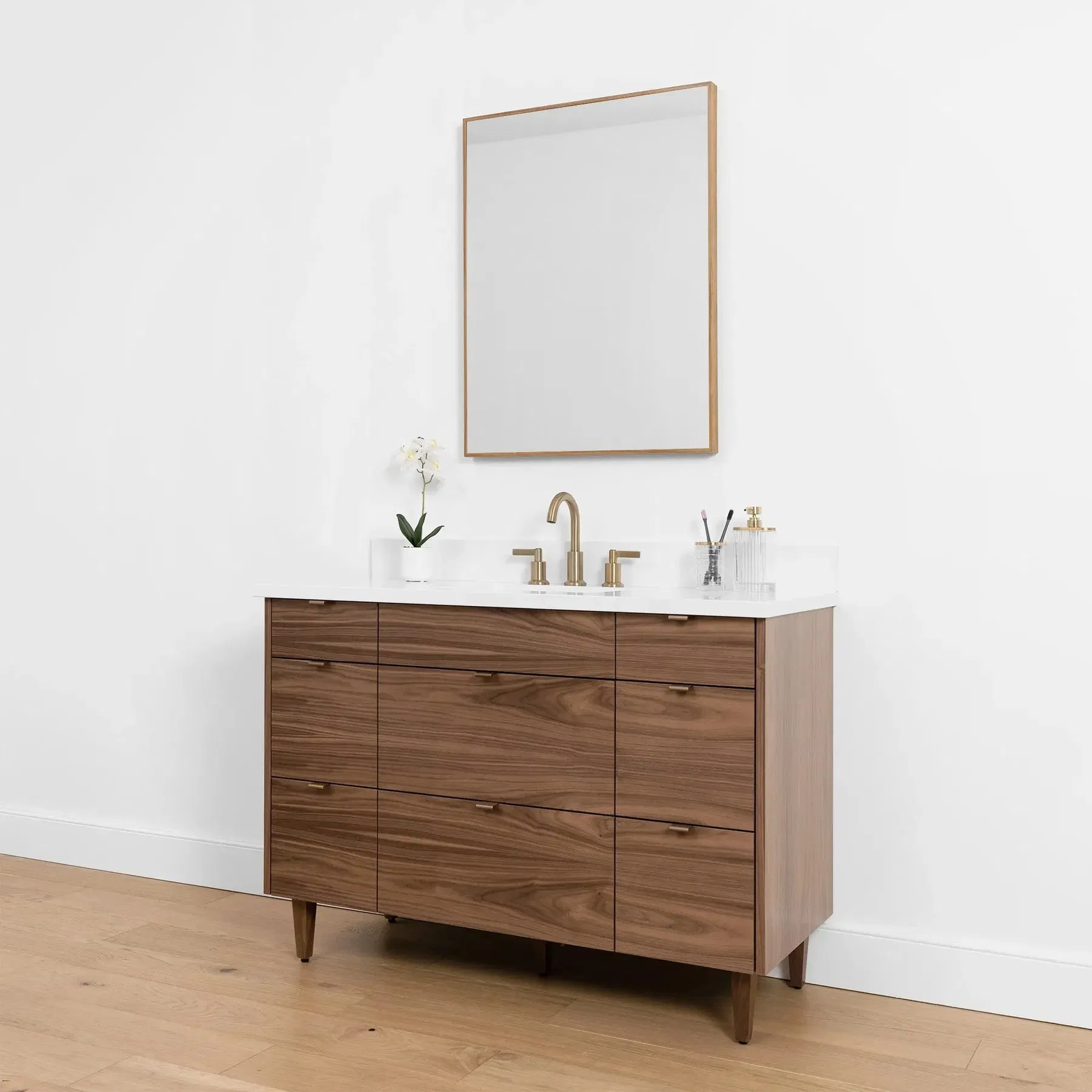 Modern Single Vessel Sink Bathroom Vanities Set Bathroom Vanity