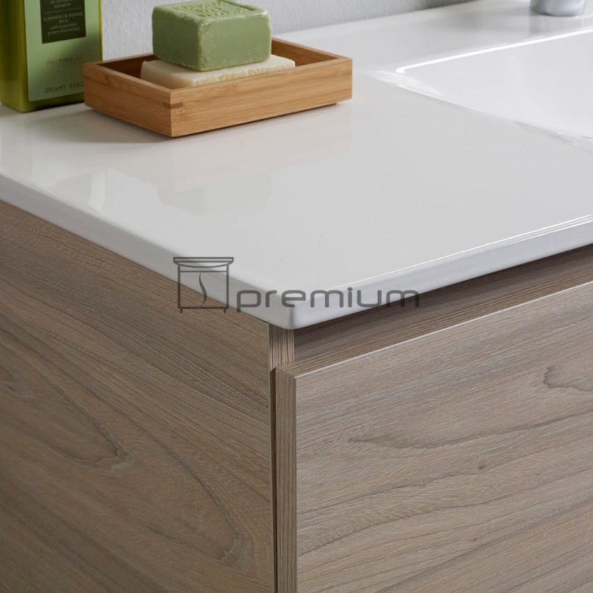 Large Storage Modern Bathroom Vanity Wall Mounted Cabinet Single Sink