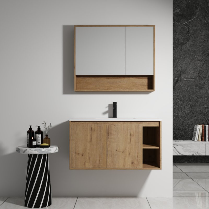 Luxury Freestanding Cabinet Marble Top Home Toilet Furnishing Bathroom Vanity