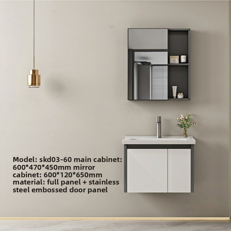 Luxurious Freestanding Bathroom Vanity Set with LED Mirror