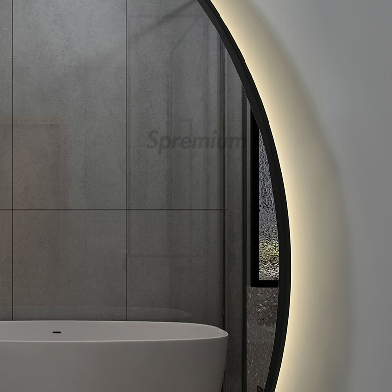 ETL CE Wholesale Round Framed LED Bathroom Mirror with Touch Sensor Switch