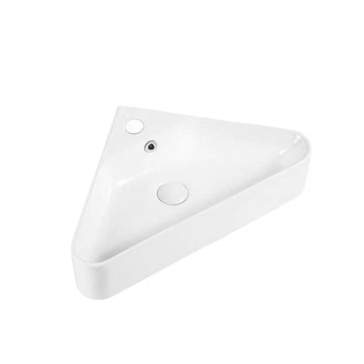 Shell-Shaped Ceramic Vessel Sink for Modern Bathroom Countertop