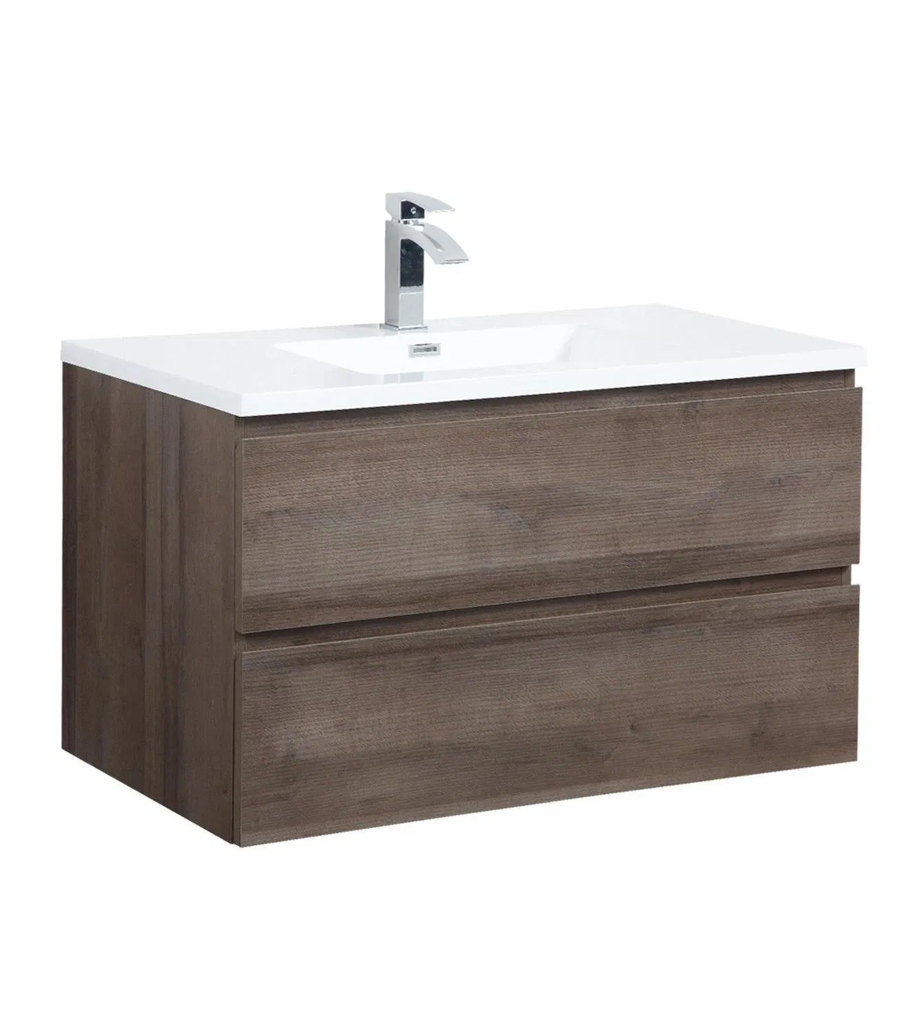 Modern Wall Hung Storage Wood Bathroom Vanity Cabinet