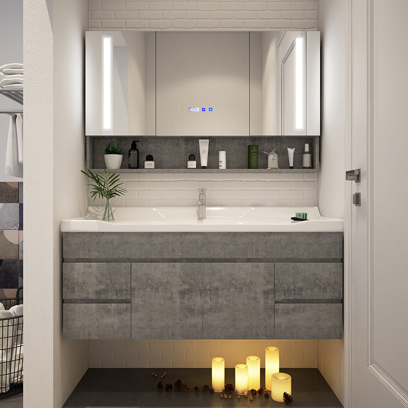 Elegant 24 Inch Freestanding Bathroom Vanity Set with Marble Top