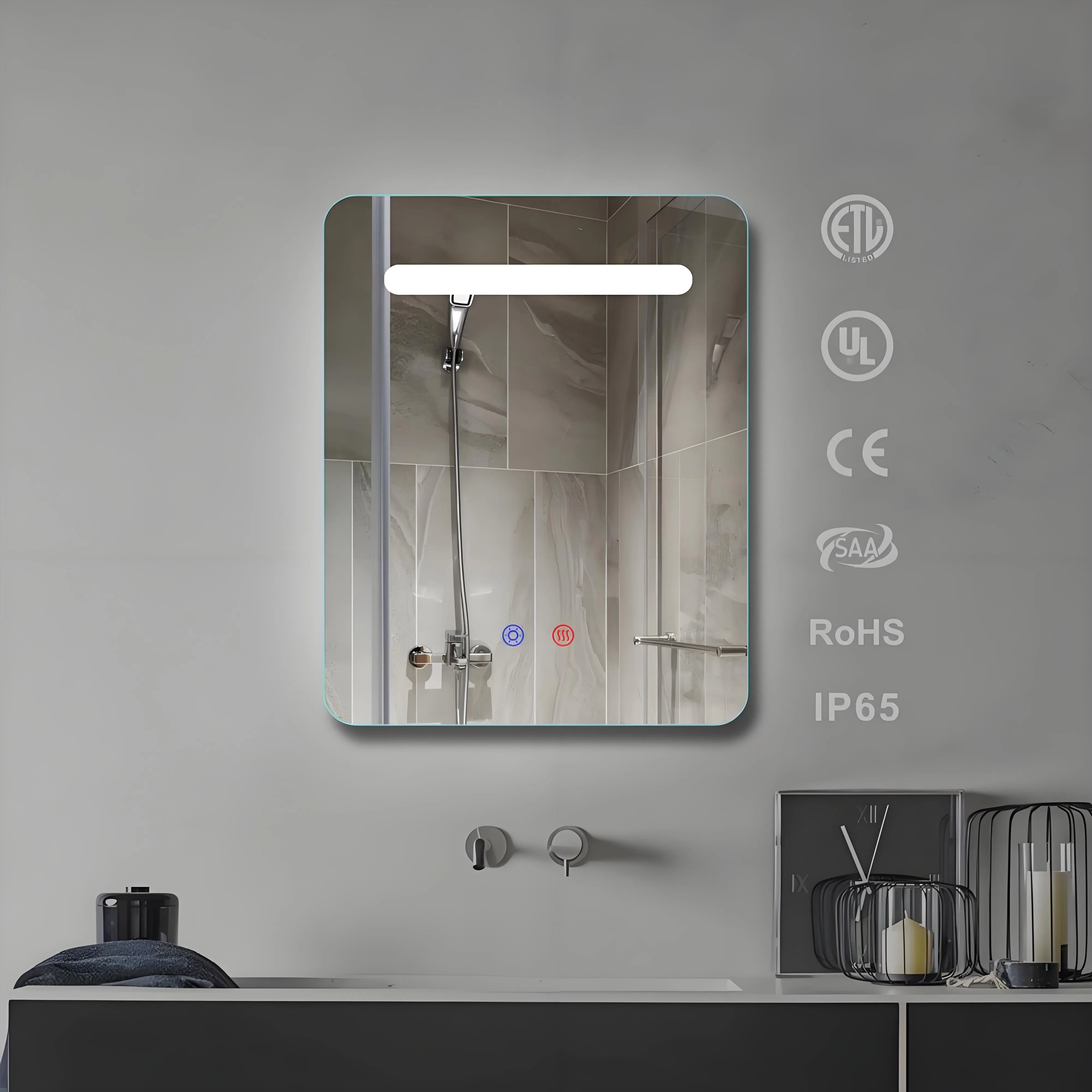 Frameless Bathroom Mirror High-Definition Silver Anti-Fog Wall-Mounted Niche Design Mirror