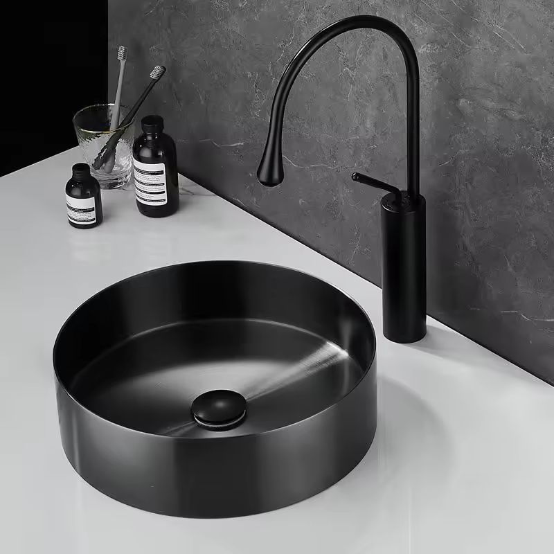 Wholsale Sink Hotel Hand Wash Single Basin Vessel Sink Round Bathroom Countertop Sink