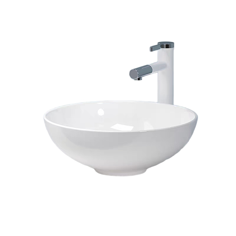 Ceramic Bathroom Sink: Round Vessel or Undermount Installation
