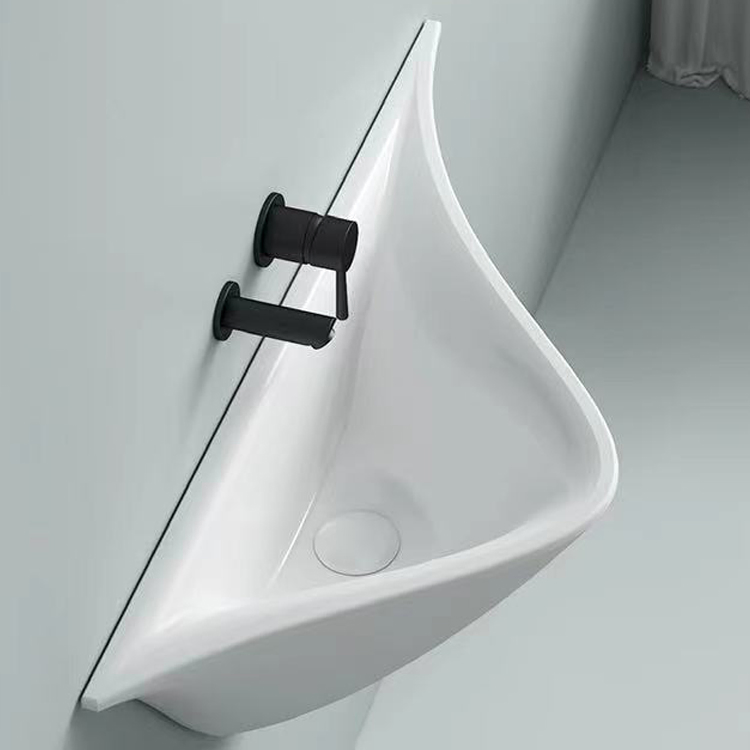 Unique Shape Ceramic Pedestal Wash Basin Wall Hung Hand Wash Sink