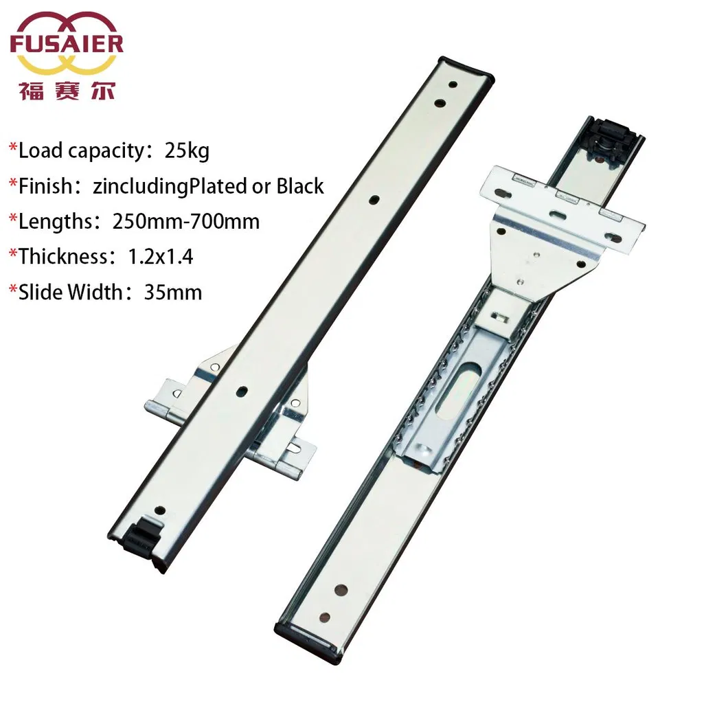 35mm Pocket Door Sliding System Channel Rail Door Drawer Slide