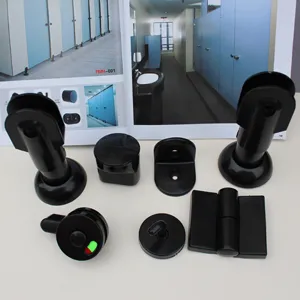 Black Nylon Toilet Partitions Fittings