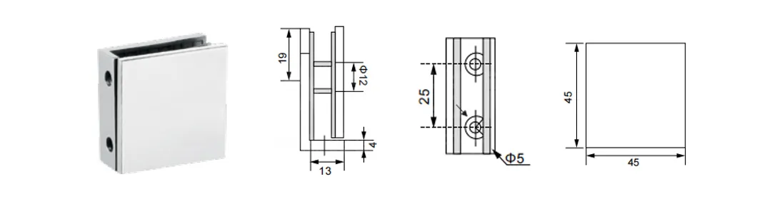 Stainless Steel Glass Door Clamp
