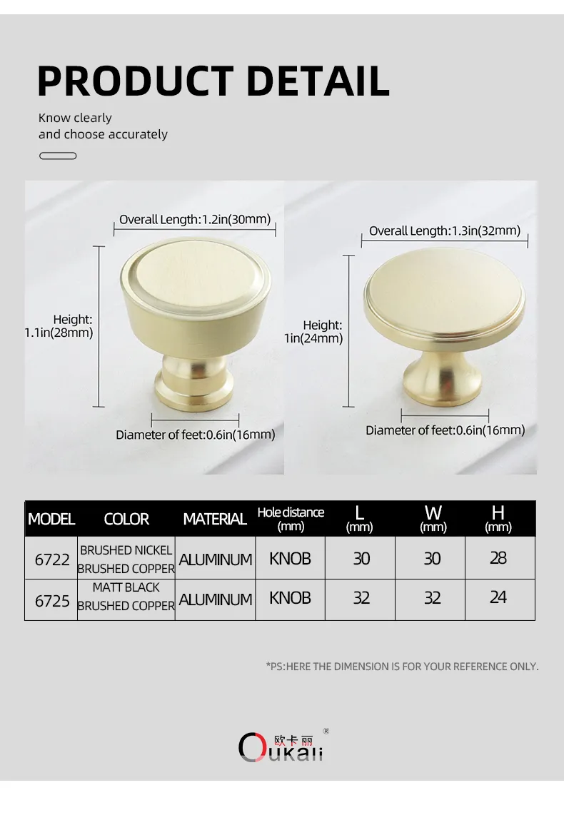 Drawer Bathroom Dresser Aluminum Knobs