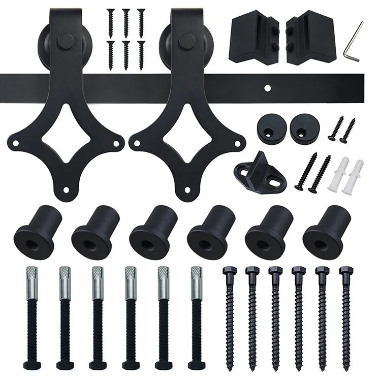 Steel Sliding Barn Wood Door Closet Hardware Track Set