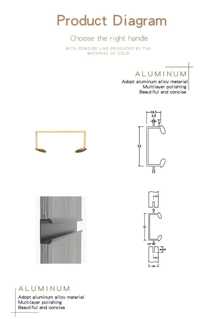 Aluminium Pull Handle Details