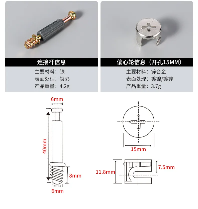 Cabinet Connectors Lock Nut