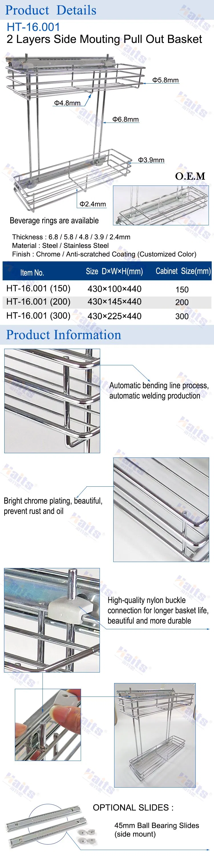 Kitchen Organisers Basket