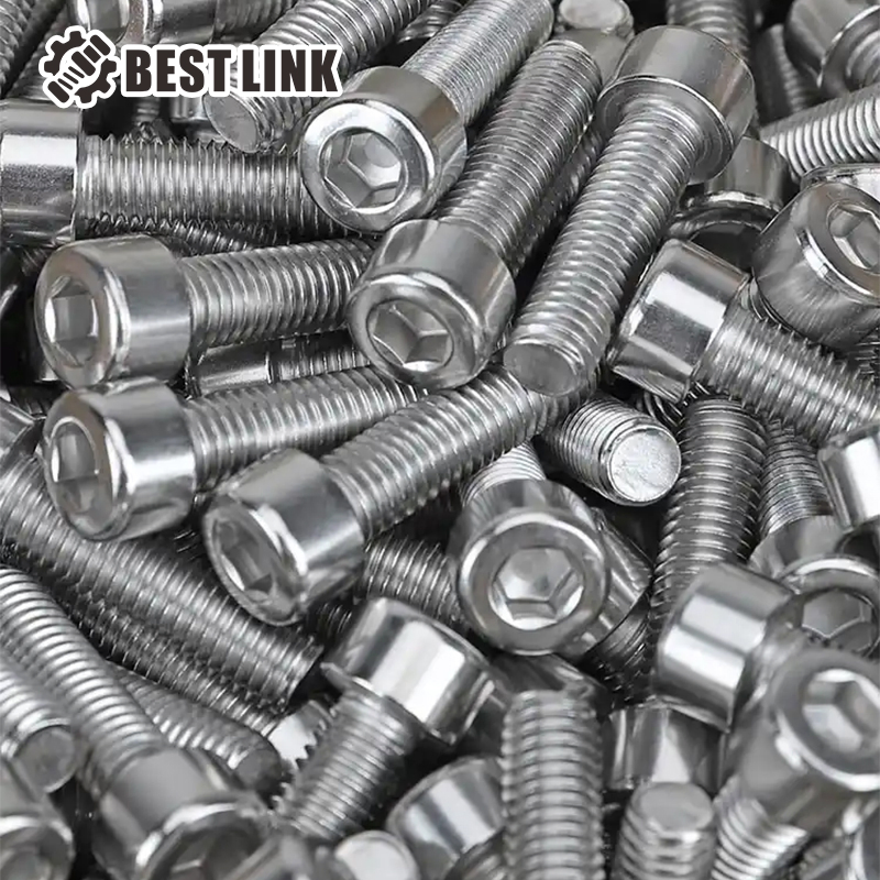 Furniture Hardware Fittings Triple Connector Blue Plastic Square Head Bolt Stainless Steel Fasteners