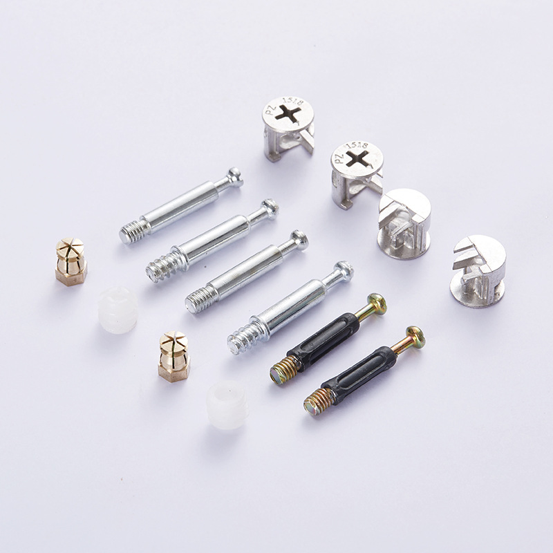 Three-in-One Fasteners for Four-Piece Thickened Eccentric Furniture Connectors