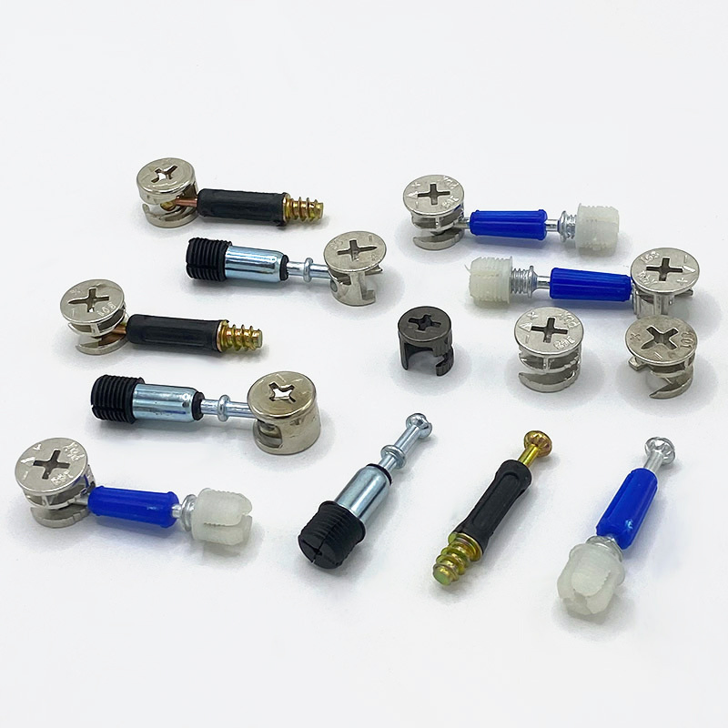 Three-in-One Fasteners for Four-Piece Thickened Eccentric Furniture Connectors