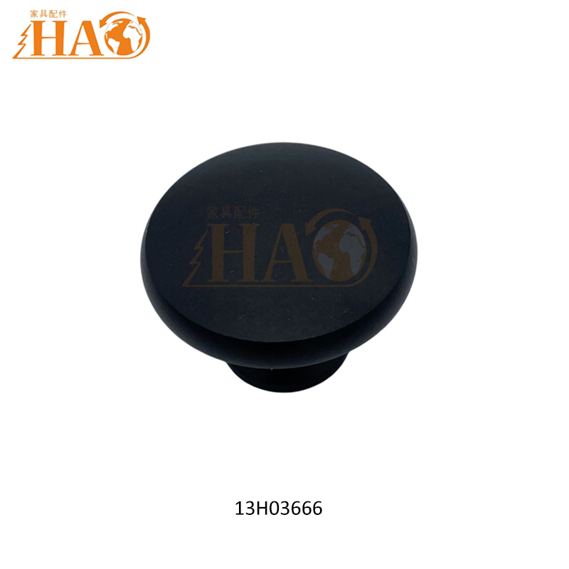 Zinc Alloy Furniture Knob Black Gold Pull Handle for Cupboard Dresser Desk