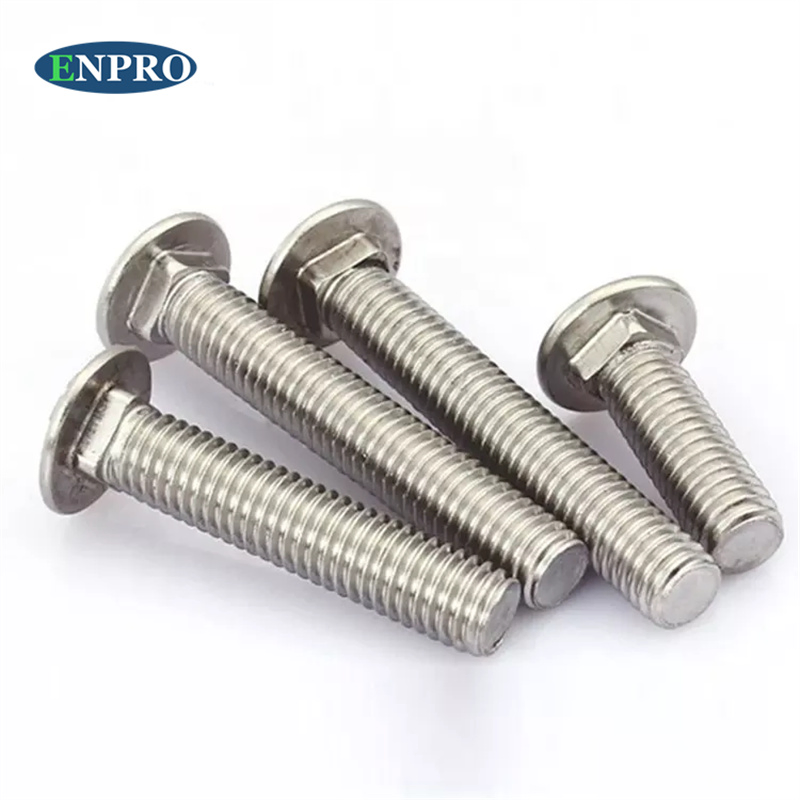 SUS 304 / 316 Stainless Steel Half Round Head Carriage Bolt Screws for Solar Fastening Mounting System