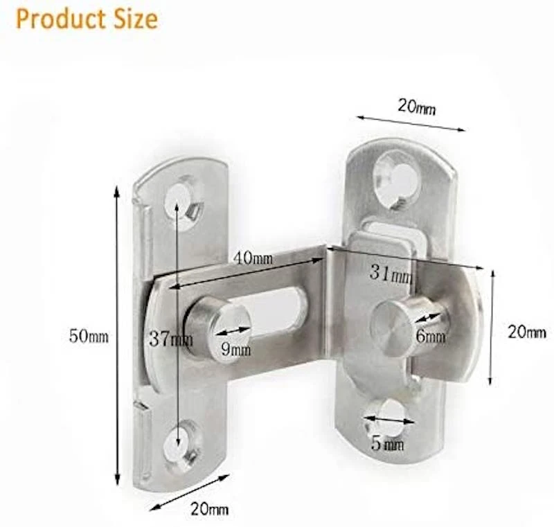 Stainless Steel Latch Bar Latch Safety Door Lock Gate Latches