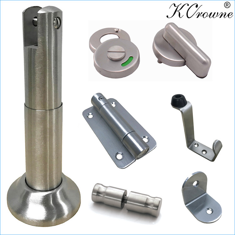 High Quality 316 SS HPL Toilet Cubicle Partition Hardware Accessories Fittings Ironmongery