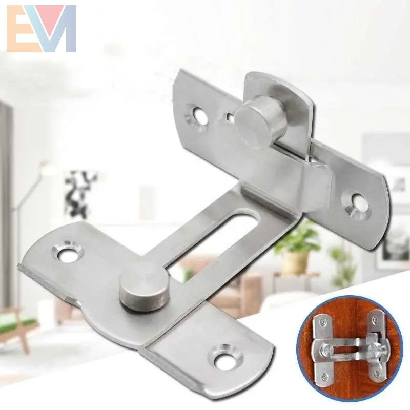 Stainless Steel Silver Gate Latch Barn Door Lock for Security and Privacy Latch Hardware