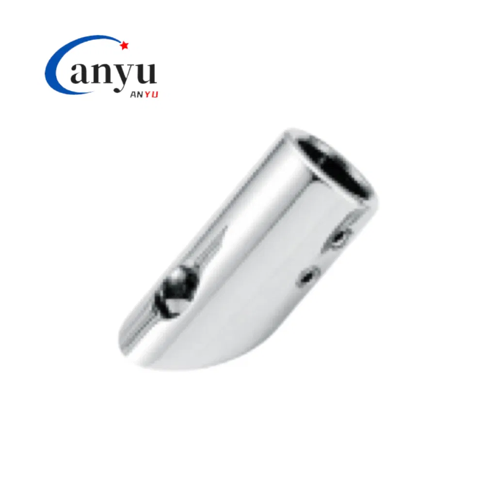 Stainless Steel Welding Bathroom Glass Door Round Pipe Connector Clamp Glass Hardware